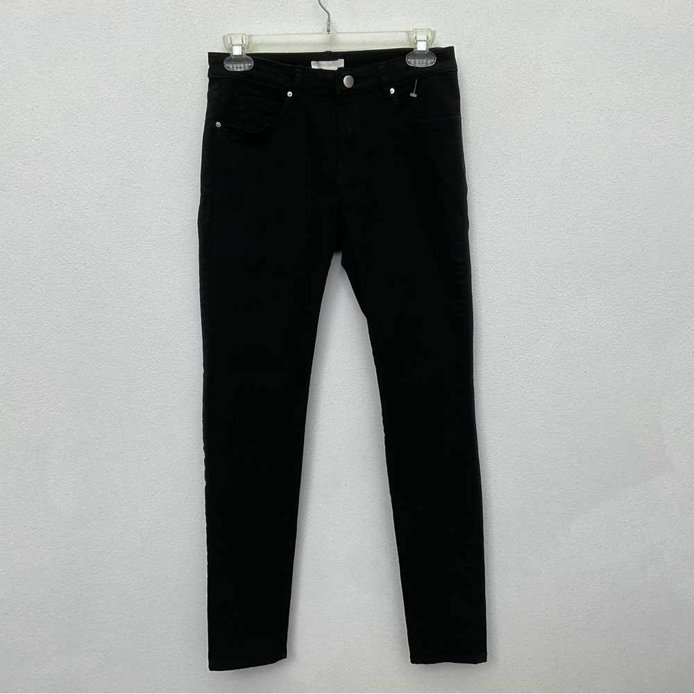 H&M Black Button Close Skinny Jeans Size 8 Basic Stretch Classic Neutral